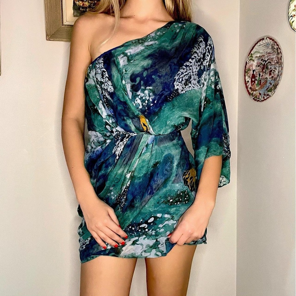 Catherine Malandrino Purple and Blue Dress